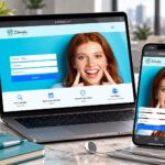 DentaApp website shown on desktop and mobile
